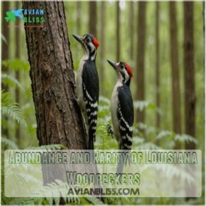 Abundance and Rarity of Louisiana Woodpeckers