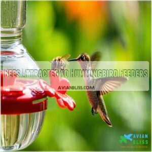 Bees Attracted to Hummingbird Feeders