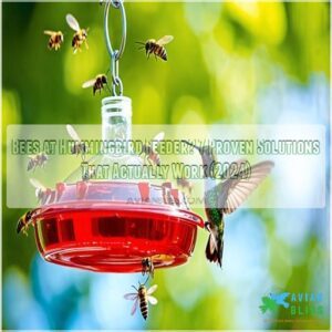 bees hummingbird feeder