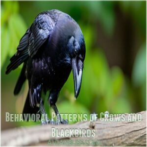 Behavioral Patterns of Crows and Blackbirds