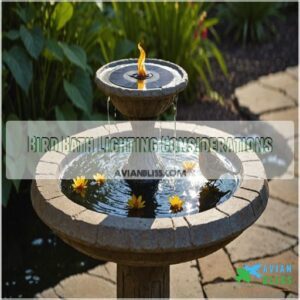 Bird Bath Lighting Considerations