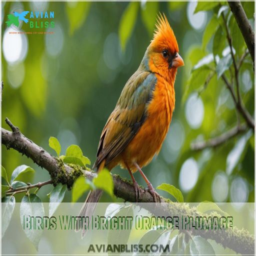 Birds With Bright Orange Plumage