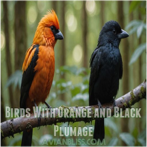 Birds With Orange and Black Plumage