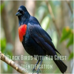 Black Birds With Red Chest Identification