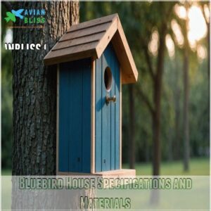 Bluebird House Specifications and Materials