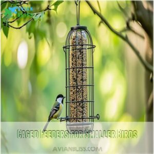 Caged Feeders for Smaller Birds