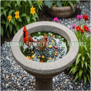 Cardinal-Friendly Bird Bath Features