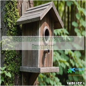 Cedar Birdhouse Lifespan and Durability