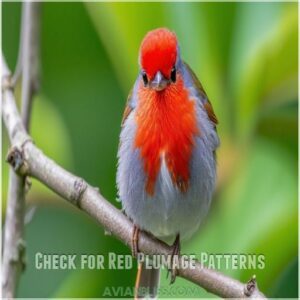 Check for Red Plumage Patterns