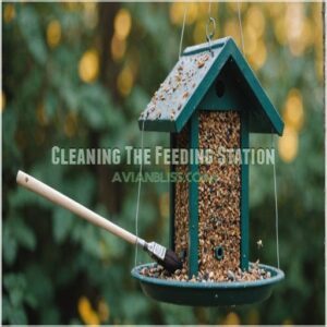 Cleaning The Feeding Station