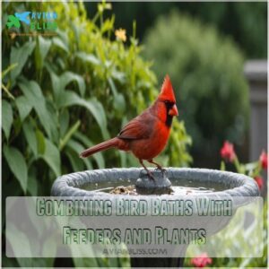 Combining Bird Baths With Feeders and Plants