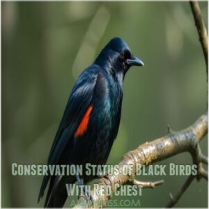 Conservation Status of Black Birds With Red Chest