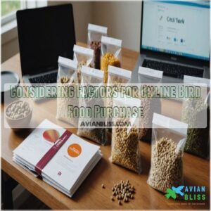 Considering Factors for Online Bird Food Purchase