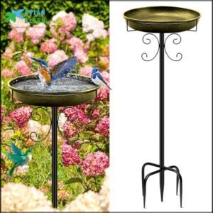 Daoeny 35In Metal Bird Bath