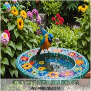 Decorating Bird Baths for Kids