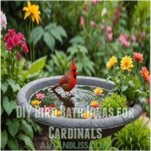 DIY Bird Bath Ideas for Cardinals