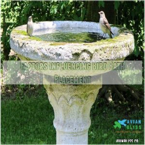 Factors Influencing Bird Bath Placement