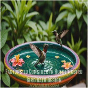 Factors to Consider in Hummingbird Bird Bath Design