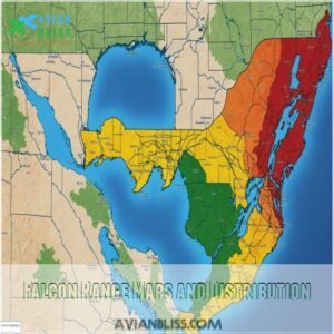 Falcon Range Maps and Distribution