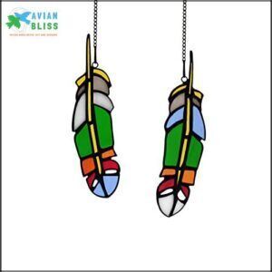 Feather Stained Glass Window Hanging, B077HC3FBK