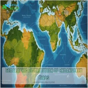 Geographic Distribution of Endangered Birds