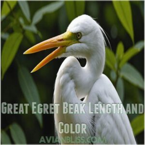 Great Egret Beak Length and Color