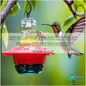 how to keep bees away from hummingbird feeders