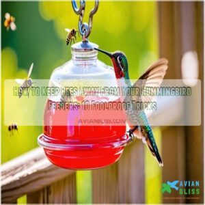 how to keep bees away from your hummingbird feeders