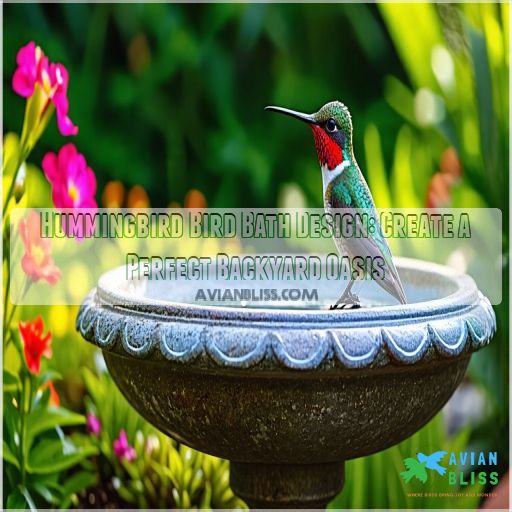 hummingbird bird bath design