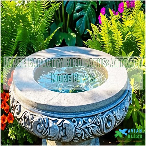 large capacity bird bath