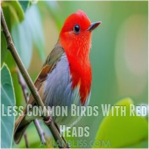 Less Common Birds With Red Heads