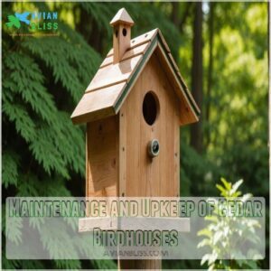 Maintenance and Upkeep of Cedar Birdhouses