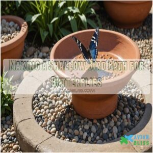 Making a Shallow Bird Bath for Butterflies