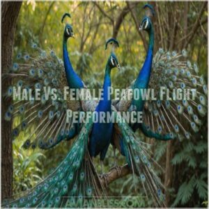 Male Vs. Female Peafowl Flight Performance