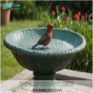 Non-Slip Bird Bath Ideas