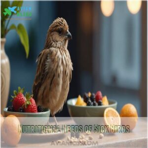 Nutritional Needs of Sick Birds