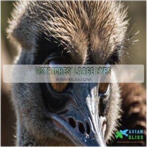 Ostriches’ Large Eyes