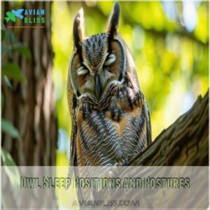 Owl Sleep Positions and Postures