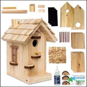 Premium Wooden Bird House Kit