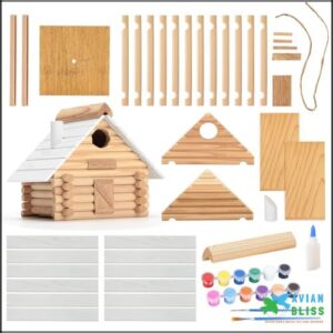 Premium Wooden Bird House Kit,Woodworking