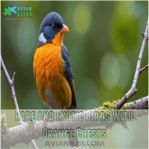 Rare and Exotic Birds With Orange Chests