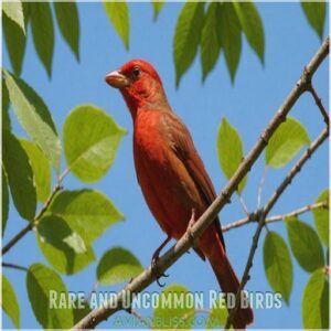 Rare and Uncommon Red Birds