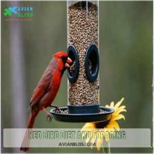 Red Bird Diet and Foraging