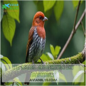 Red-Headed Bird Behavior and Adaptations