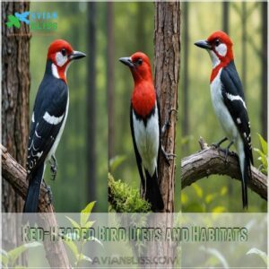 Red-Headed Bird Diets and Habitats