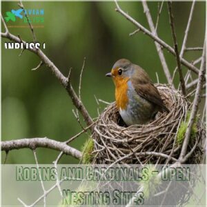 Robins and Cardinals – Open Nesting Sites