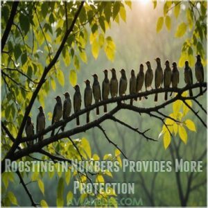 Roosting in Numbers Provides More Protection