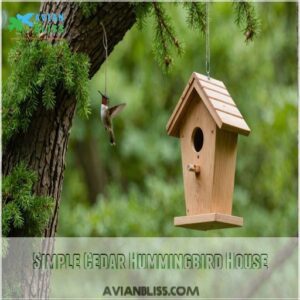 Simple Cedar Hummingbird House