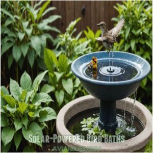 Solar-Powered Bird Baths