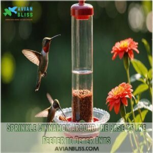 Sprinkle Cinnamon Around The Base of The Feeder to Deter Ants